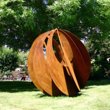 berühmte Metallkunst Themenpark Statue abstrakte Garten Corten Stahlskulptur